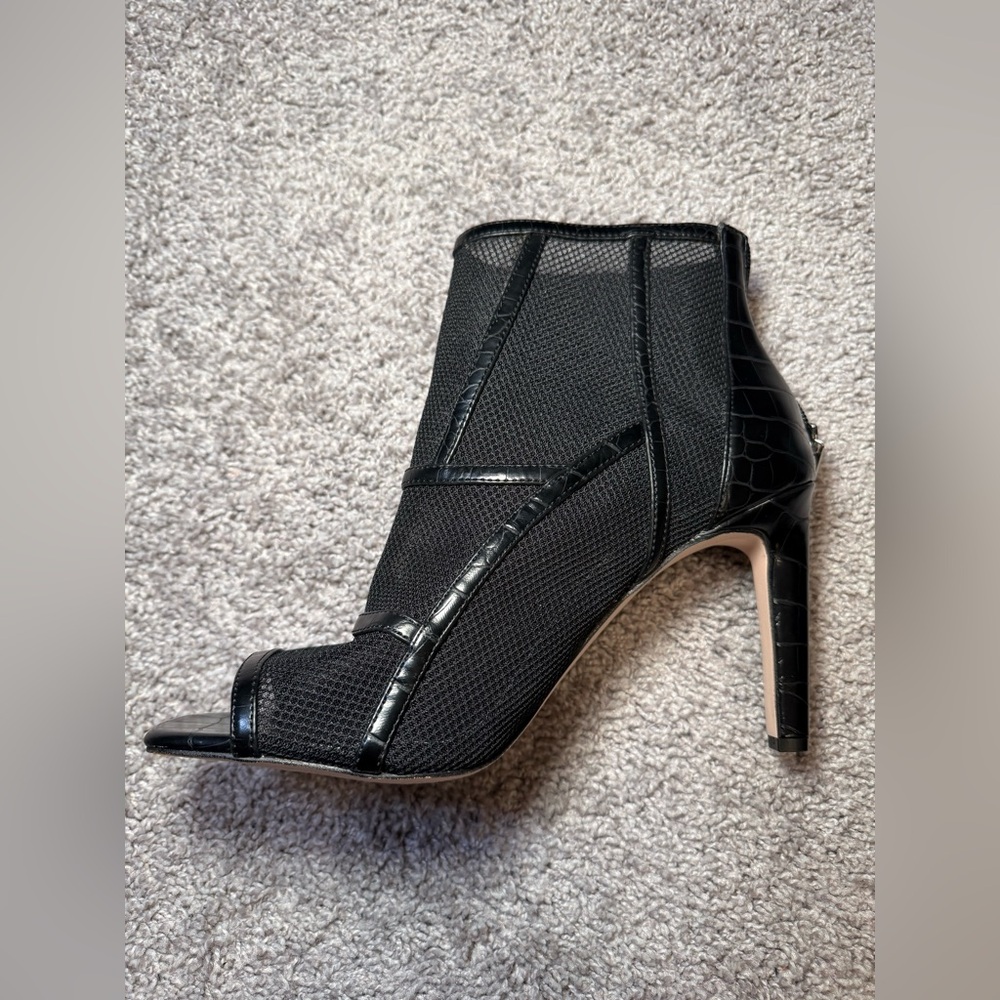 Jessica Simpson Black Peep-Toe Ankle Booties - Picture 7 of 15